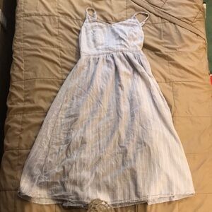 Cute sundress light blue and white